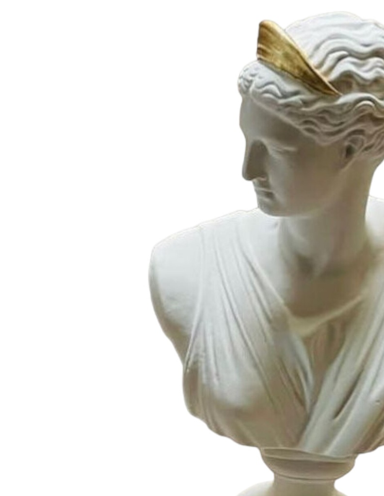 Escultura Apolo y Artemisa (34 cm) Jgo 2 Piezas