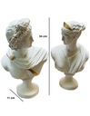 Escultura Apolo y Artemisa (34 cm) Jgo 2 Piezas