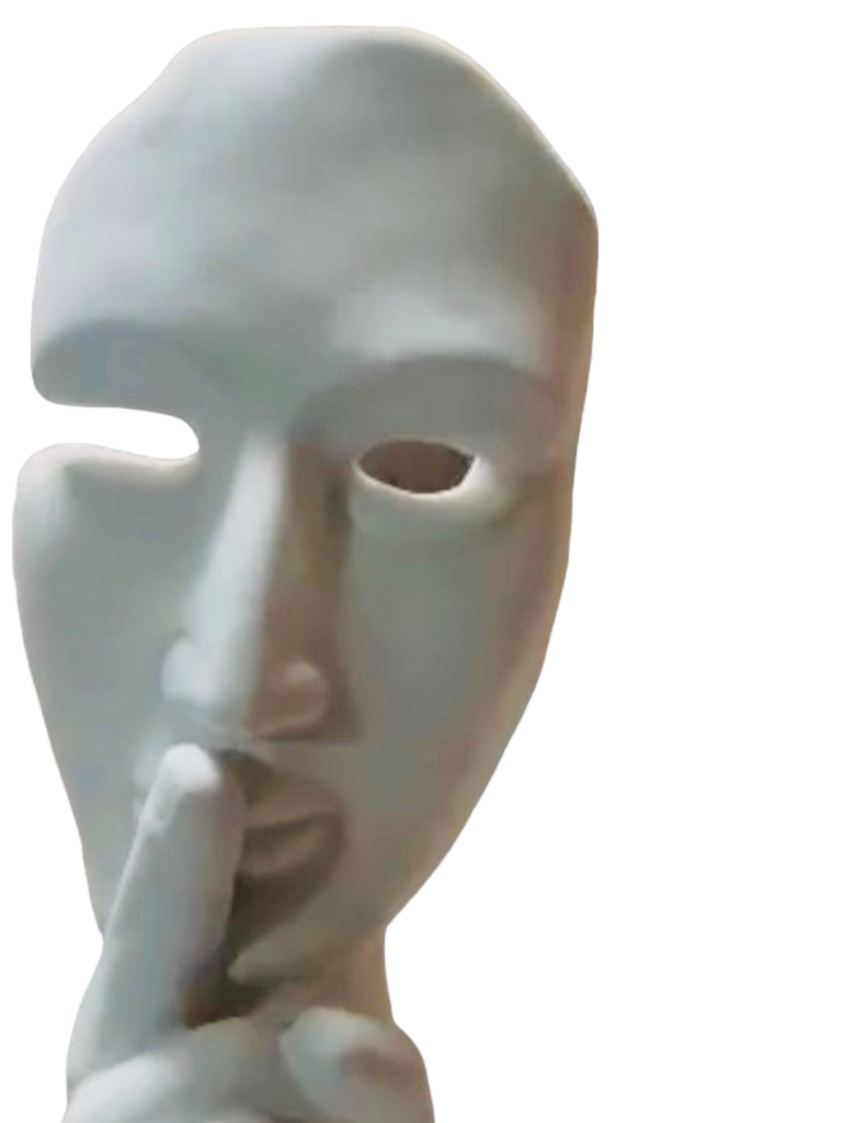 Escultura Máscara del Silencio (44 cm)