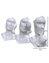 Escultura Máscaras de la Virtud (20 cm) Jgo 3 Piezas